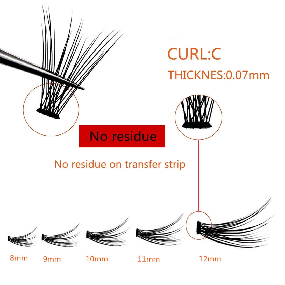 Eyelash Extension C curl multiple Fan Lashes