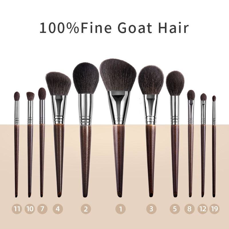 Dark Hot Make Up Brushes