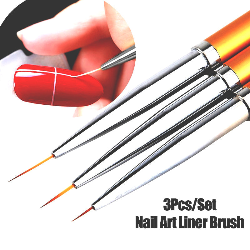 Nail Art Liner Brush Set for 3D Tips