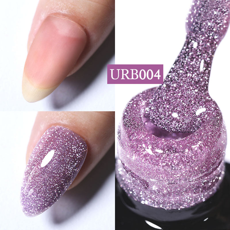 Milky Jelly-White Glitter Rubber Base Gel